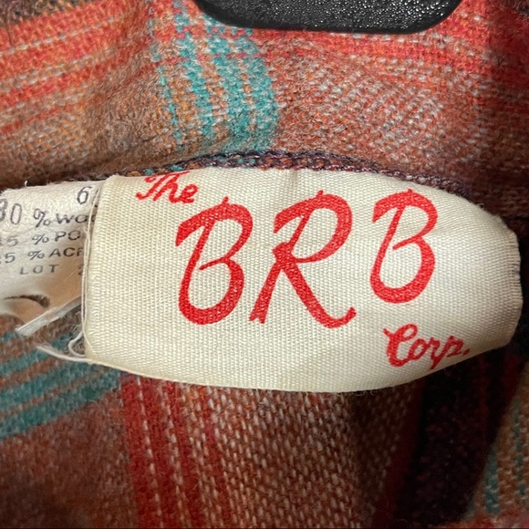 Vintage BRB Corp plaid midi skirt brown tan black - Picture 3 of 6